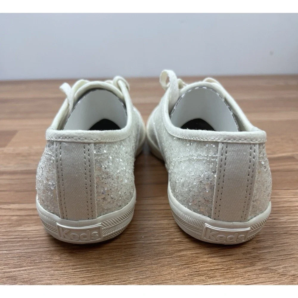 Keds Champion Glitter Lace Up Women's Sneakers Size 6.5 Cream NEW‎